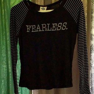 Cute and soft black and white long sleeve tee